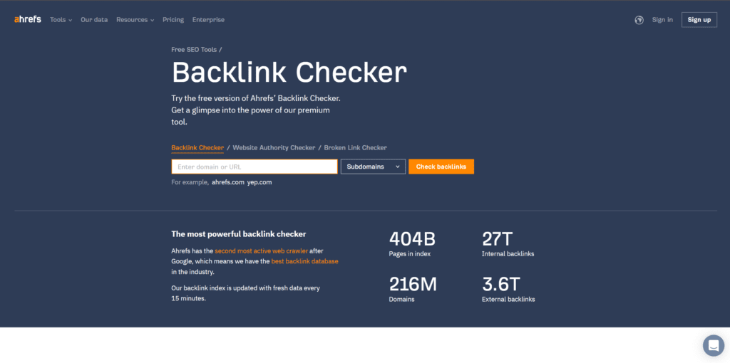 Ahref-backlink